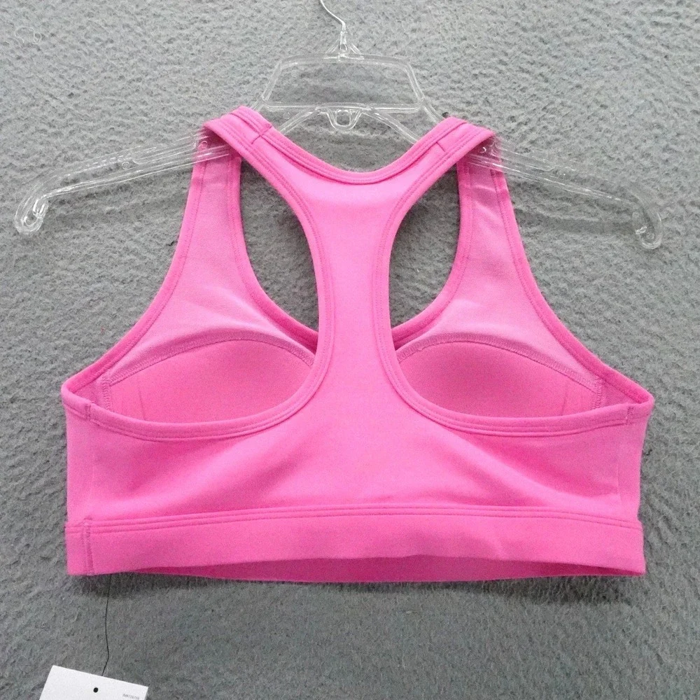 Nike Womens Swoosh Dri FIT Racerback Sports Bra Small Pink NEW